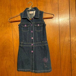 Girls Sleeveless Denim Dress 4/5